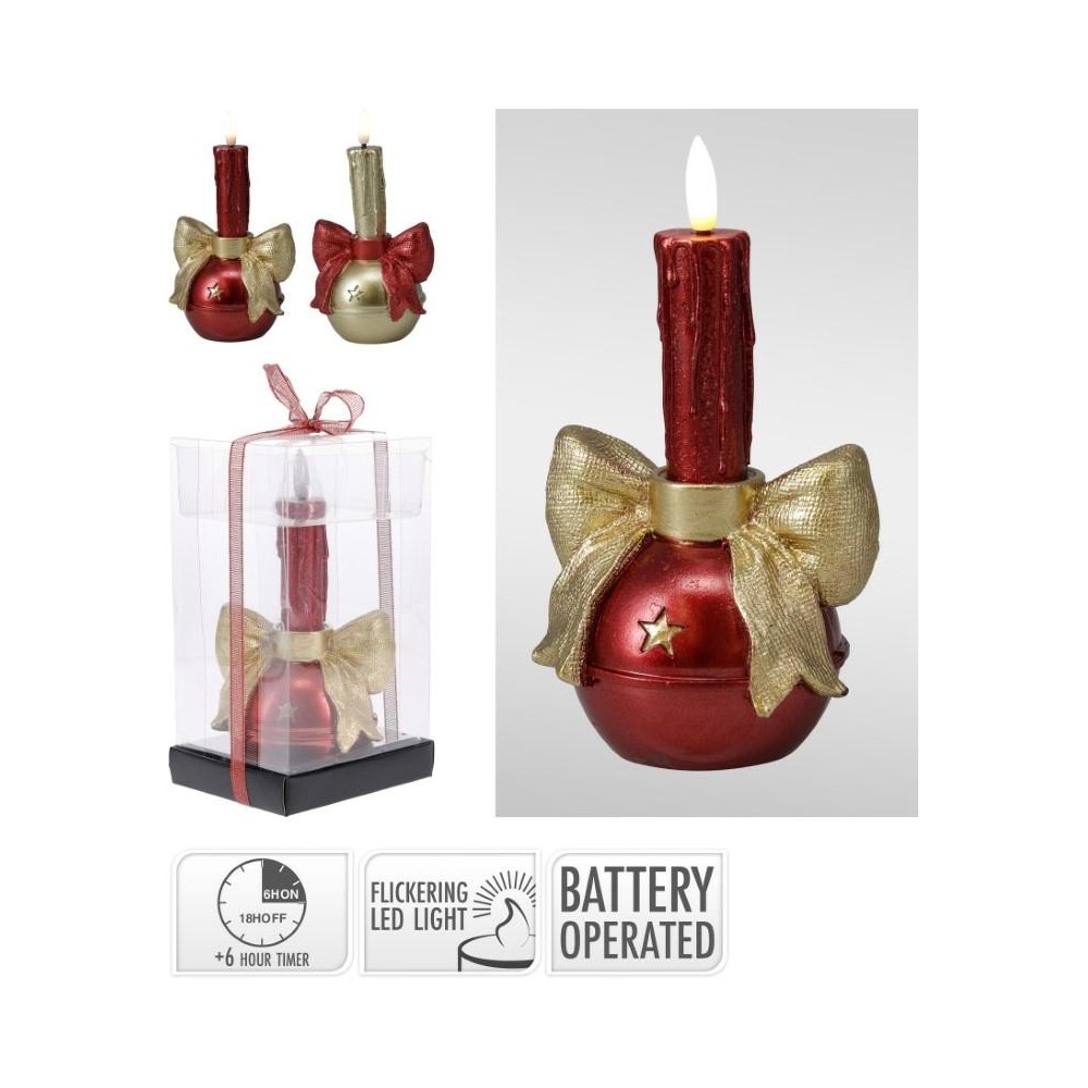 CANDELA LED SFERA NATALIZIA D.8.3 H.14